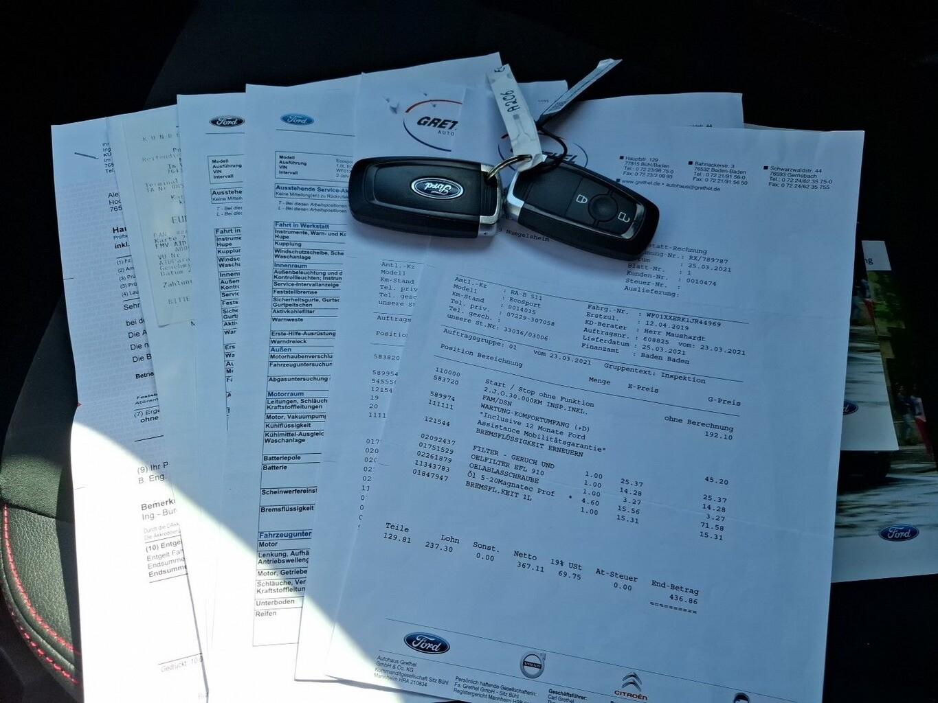 Ford EcoSport 1.0 EcoBoost 125 ST-Line Nav PDC SHZ