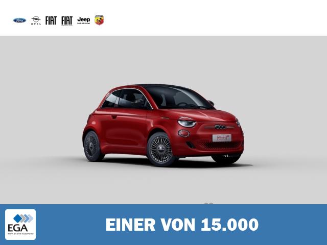 Fiat 500e RED Komfort + Style SHZ NVS Faltdach Apple Car Play Android Auto El. Verdec