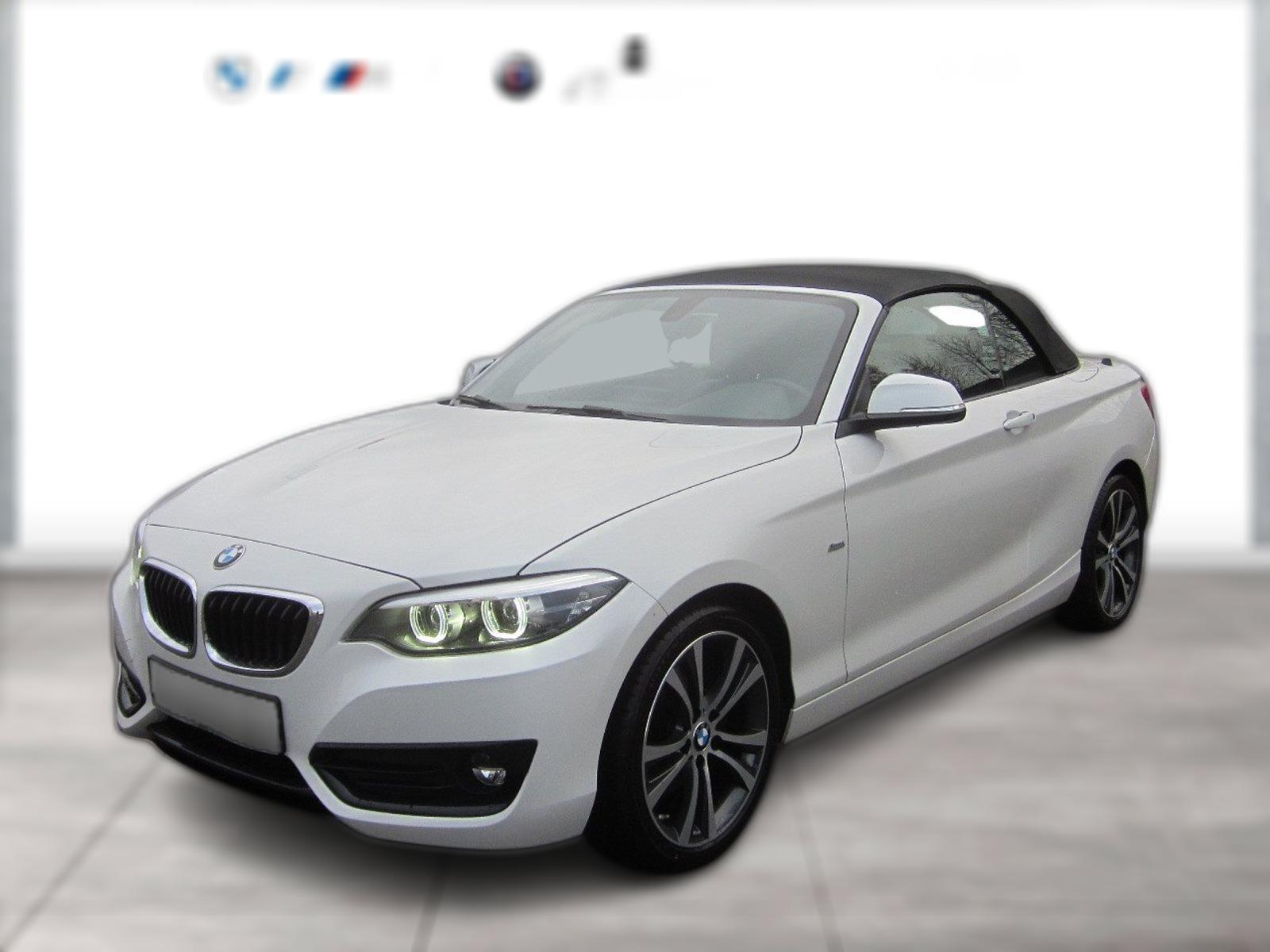 BMW 220 CABRIO SPORT LINE AUT NAVI PROF LEDER ALARM GRA HIFI WLAN KOMFORTZG