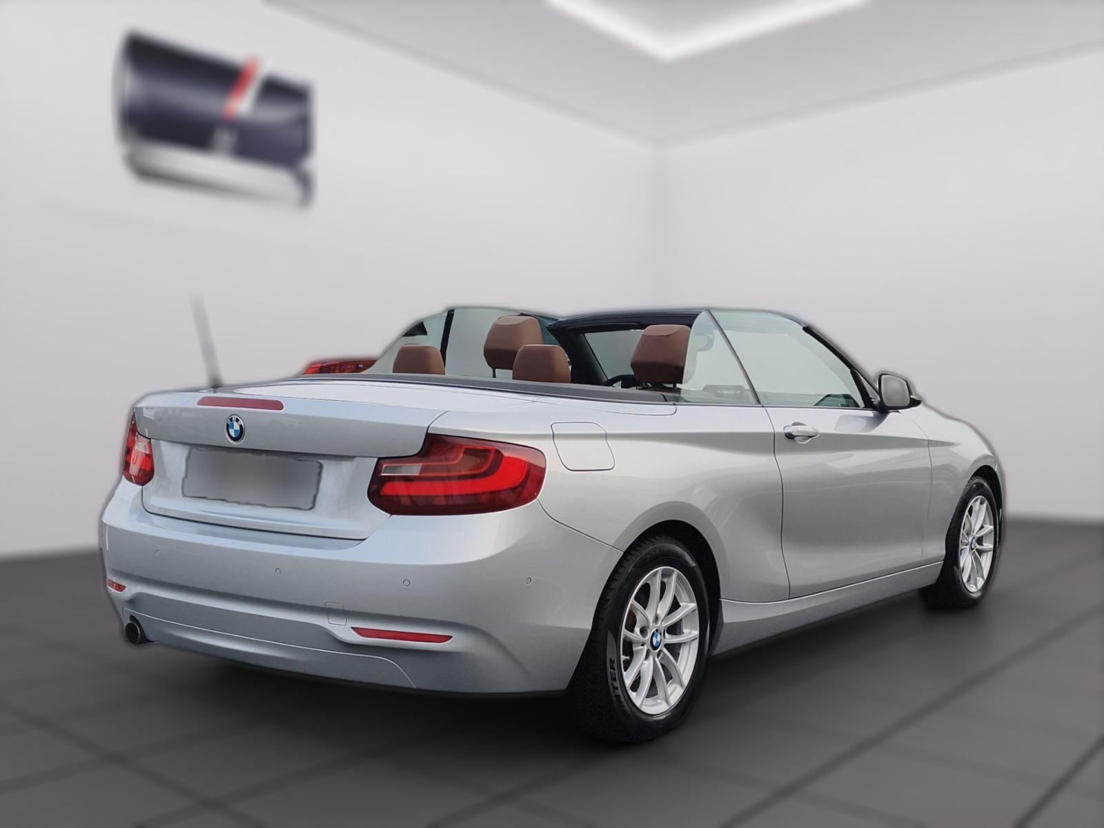 BMW 218 i Cabrio Aut./Leder/SHZ/Navi/PDC v.+h