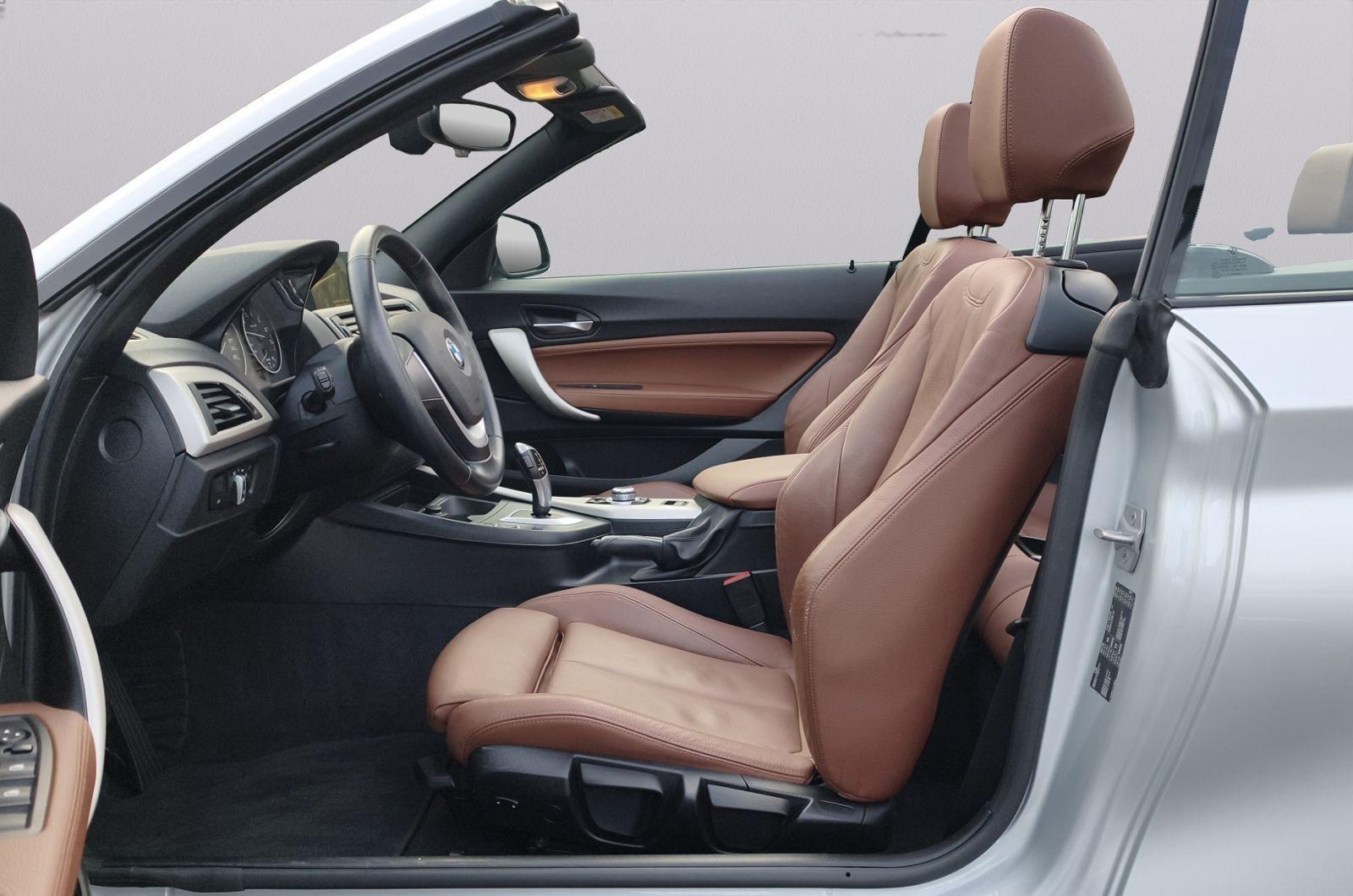 BMW 218 i Cabrio Aut./Leder/SHZ/Navi/PDC v.+h