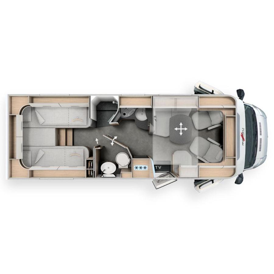 Malibu T 470 RB LE K comfort 180PS+ACC+Markise+TV+LED