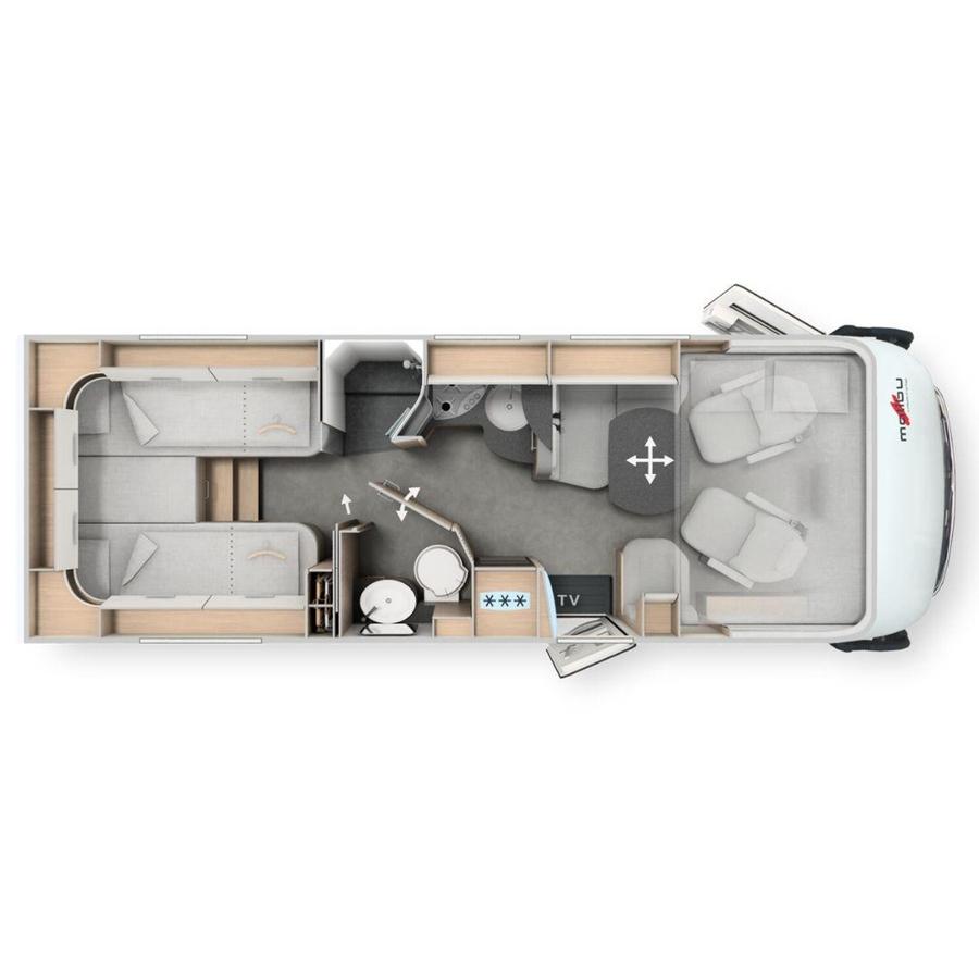 Malibu I 470 RB LE K comfort MB+ACC+Markise+TV