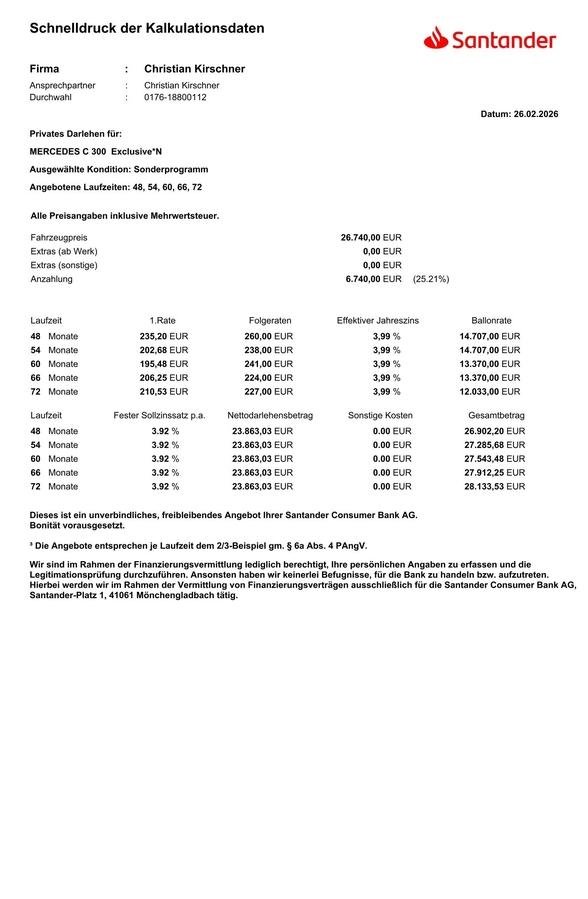 Mercedes-Benz C 300  Excl.*Navi*Sportsitze*LED*ACC*3,99%