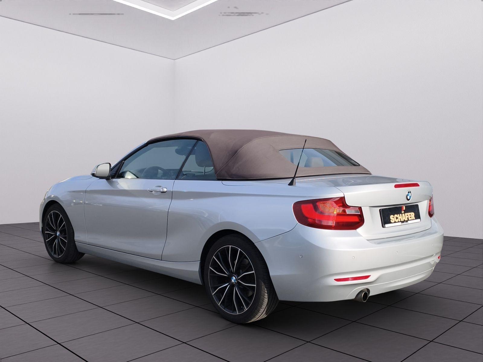 BMW 218 i Cabrio Aut./Leder/SHZ/Navi/PDC v.+h