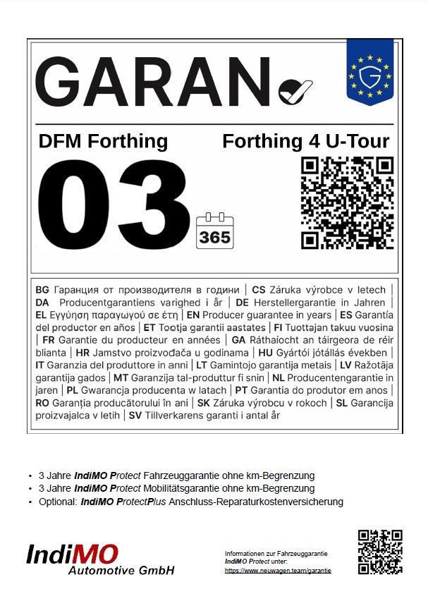DFM Forthing 4 U-Tour Noble 1.5 GDI 7DCT