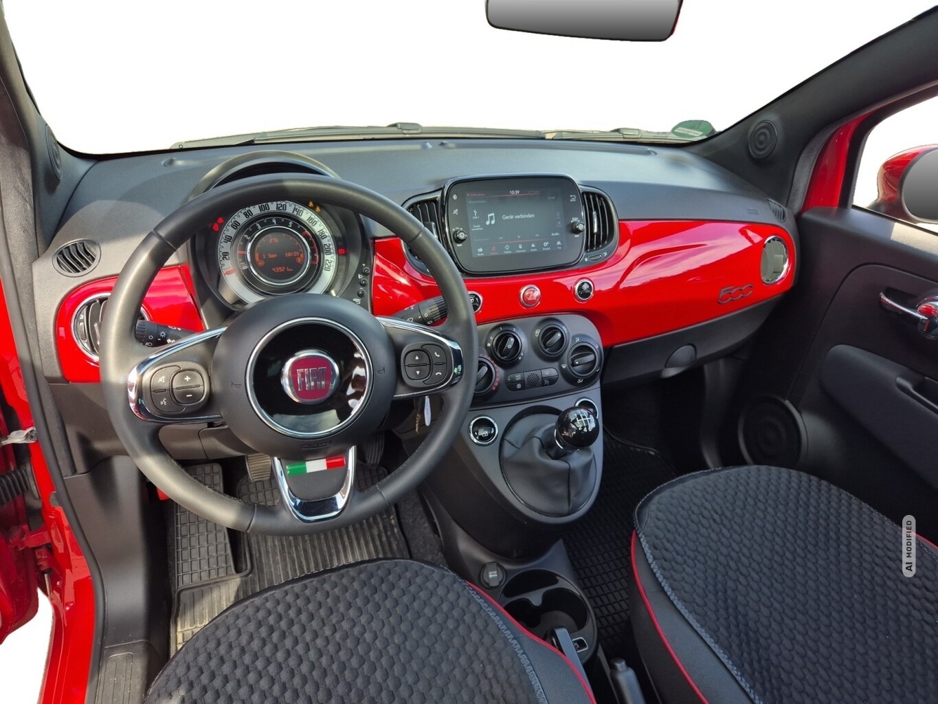 Fiat 500 1.0 Mild Hybrid Red Pano UConnect Tempomat