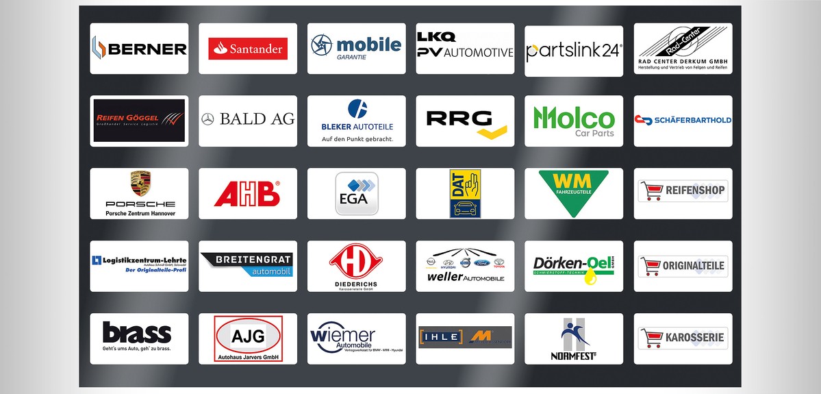 Aktuelle Übersicht aller Lieferantenlogos