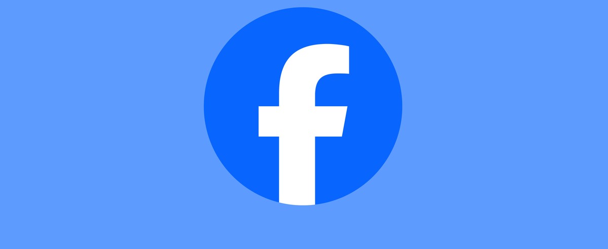 aktuelles Facebooklogo auf hellblauem Hintergrund